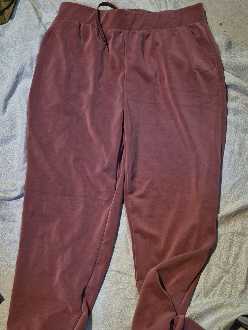 Lazy Pants Velour Xl Drawstring Lounge Pants - Dusty Maroon